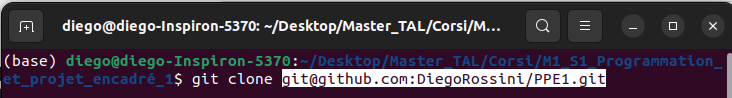 screenshot constitution du git